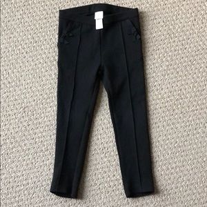 NWOT Janie & Jack girls black ponte pants
